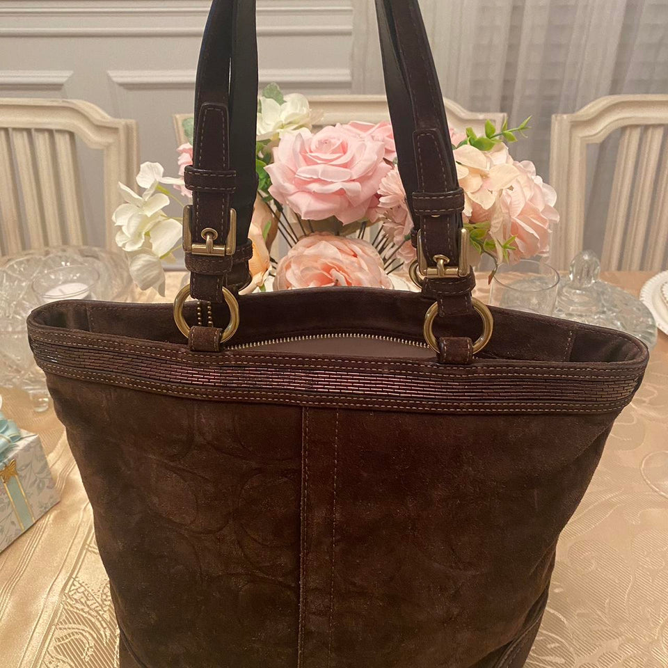 💖 Coach suede vintage brown bag 💖