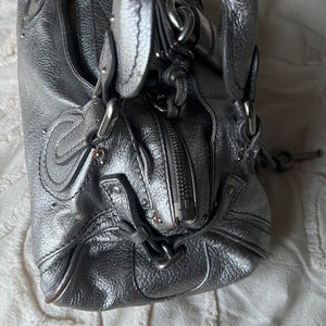 💖Authentic metallic silver Chloé Paddington bag 💖