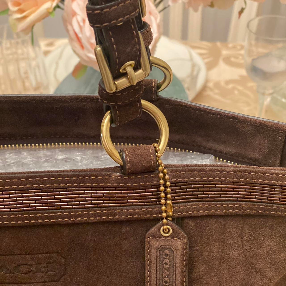💖 Coach suede vintage brown bag 💖