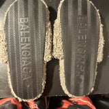 Brown balenciaga slides