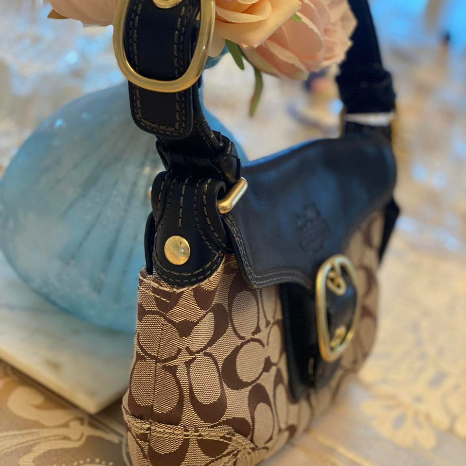 Coach monogram vintage shoulder bag