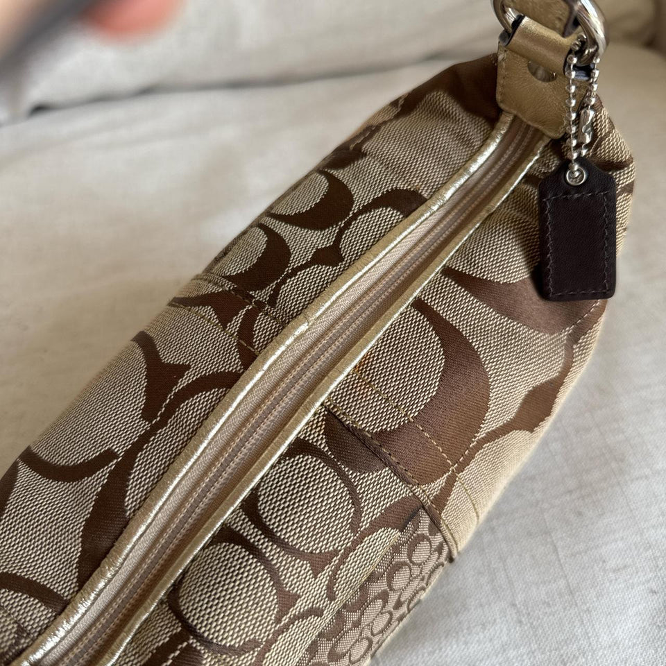 cutest mini patchwork coach bag in excellent