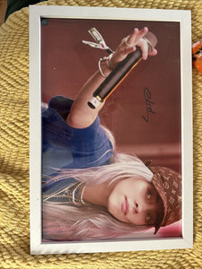 billie eilish signed poster with frame