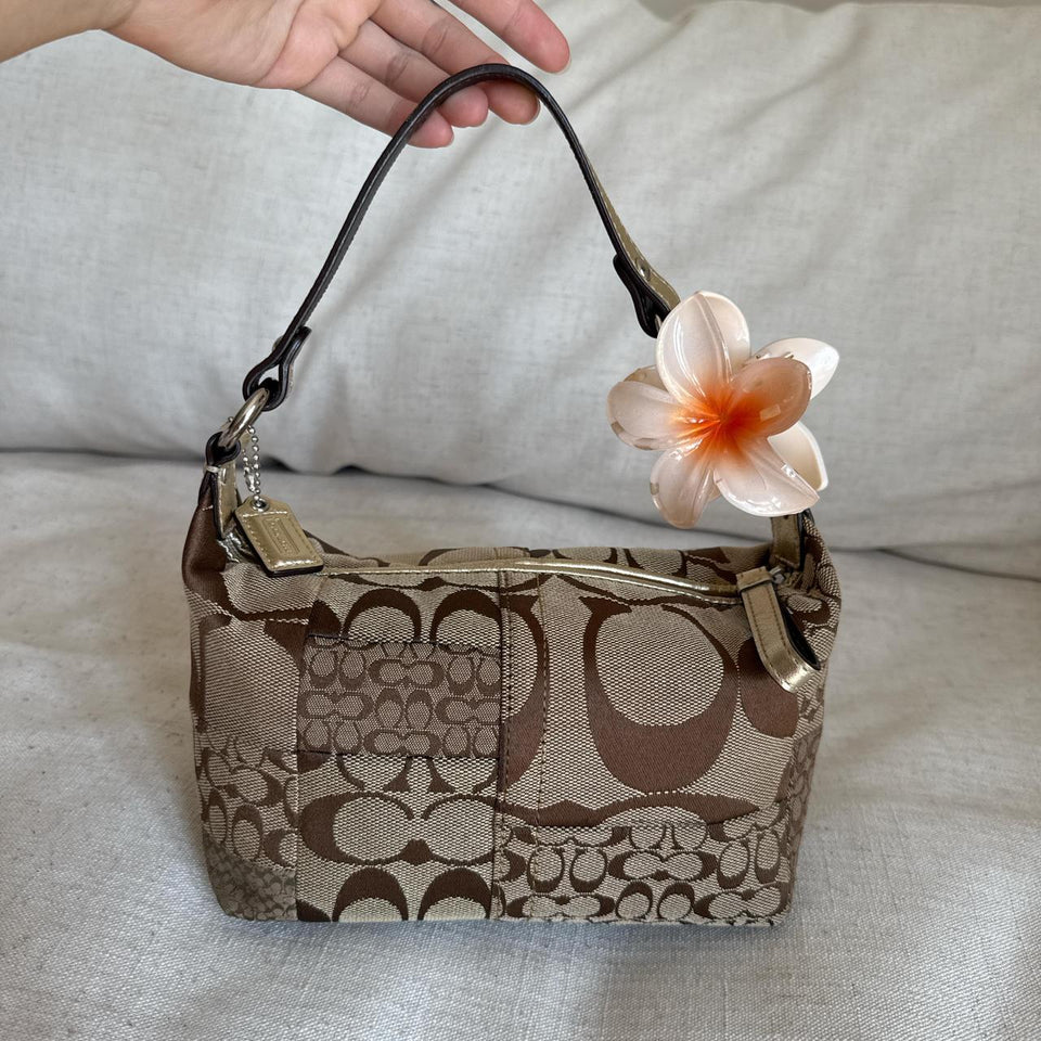 cutest mini patchwork coach bag in excellent