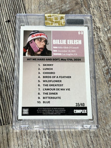 Billie Eilish x Complex Autographed Signed Rainbow Foil GAS Trading Card 35/40