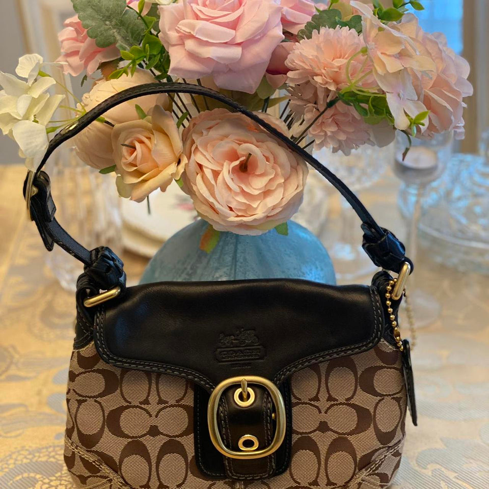 Coach monogram vintage shoulder bag