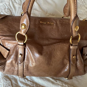 💖Authentic light brown/tan Miu Miu Vitello Lux💖