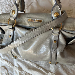 💖Authentic light grey Miu Miu Vitello Lux Bow bag💖