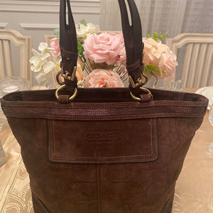 💖 Coach suede vintage brown bag 💖