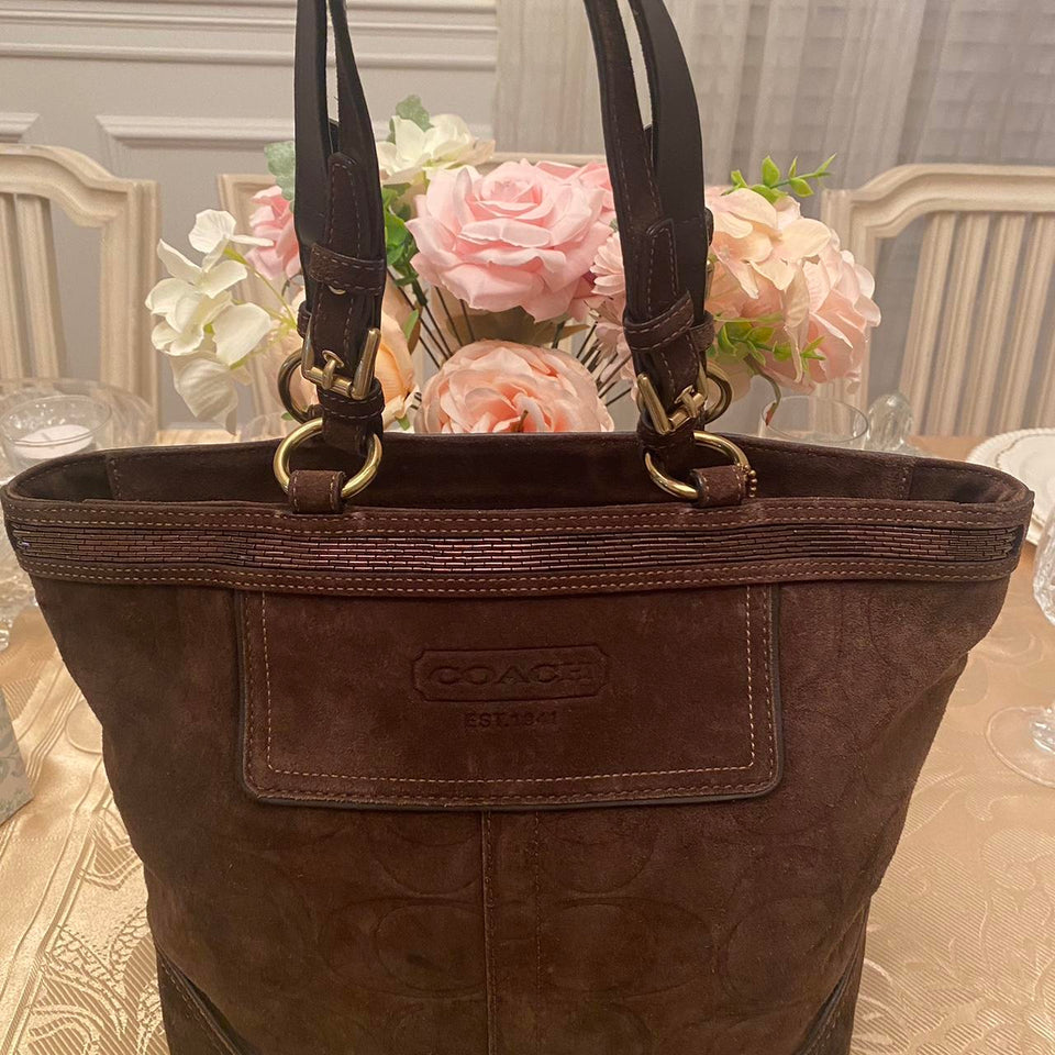 💖 Coach suede vintage brown bag 💖