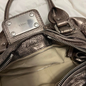 PreOwned VINTAGE METALLIC SILVER CHLOE PADDINGTON