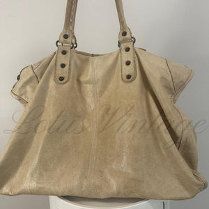 PreOwned Balenciaga motorcycle weekender leather bag