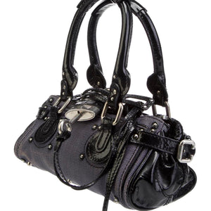 PreOwned vintage chloe leather trim paddington bag