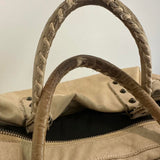 PreOwned Balenciaga motorcycle weekender leather bag