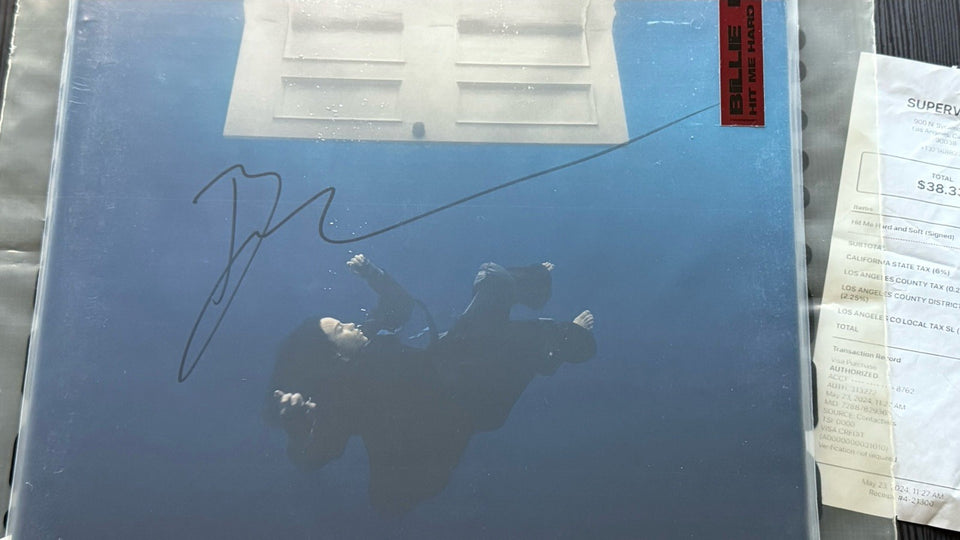 Billie Eilish HIT ME HARD AND SOFT -  RARE SIGNED COVER! BLACK LP VINYL