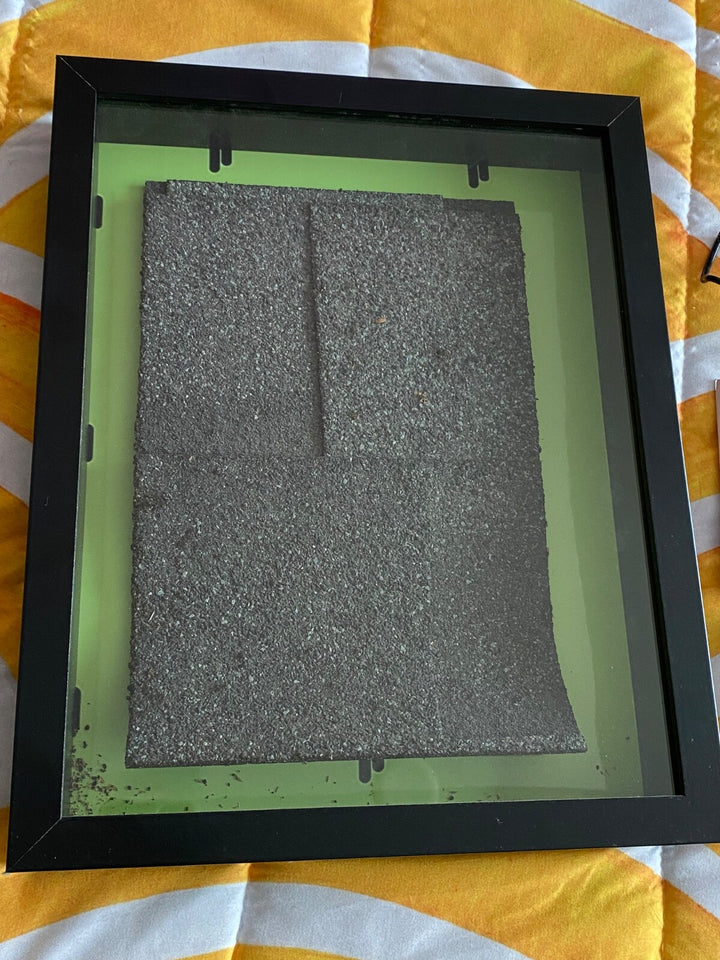 Billie Eilish Happier Than Ever MV Roof Tile w/CoA + Splatter Paint Art Cards