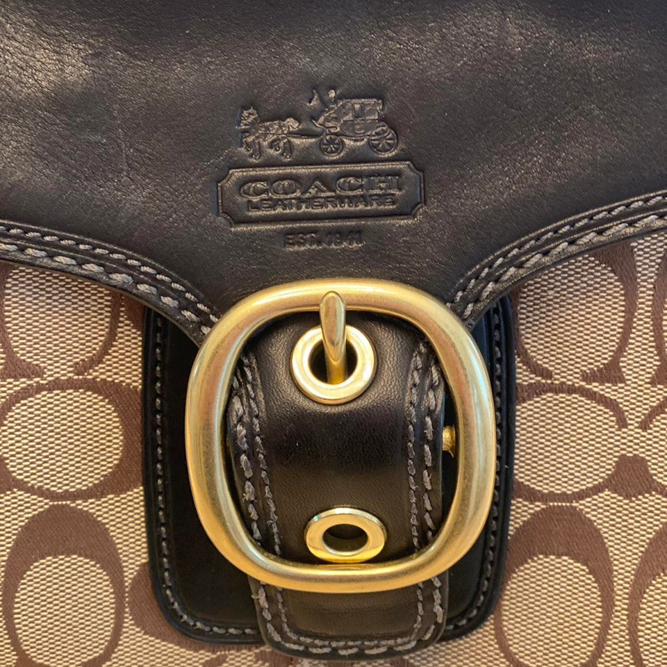 Coach monogram vintage shoulder bag