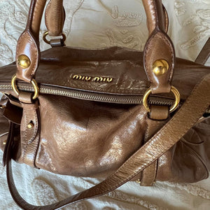 💖Authentic light brown/tan Miu Miu Vitello Lux💖